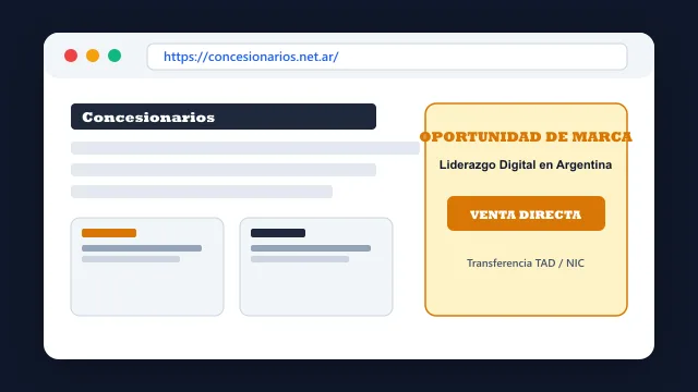 Modelo de aplicación comercial y proyectos digitales para concesionarios.net.ar